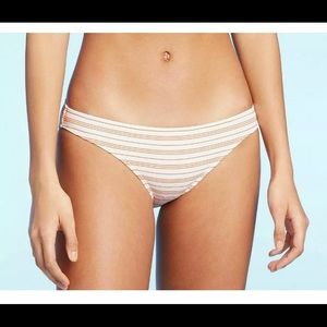 Xhilaration Orange Striped Bikini Bottoms XL NWT